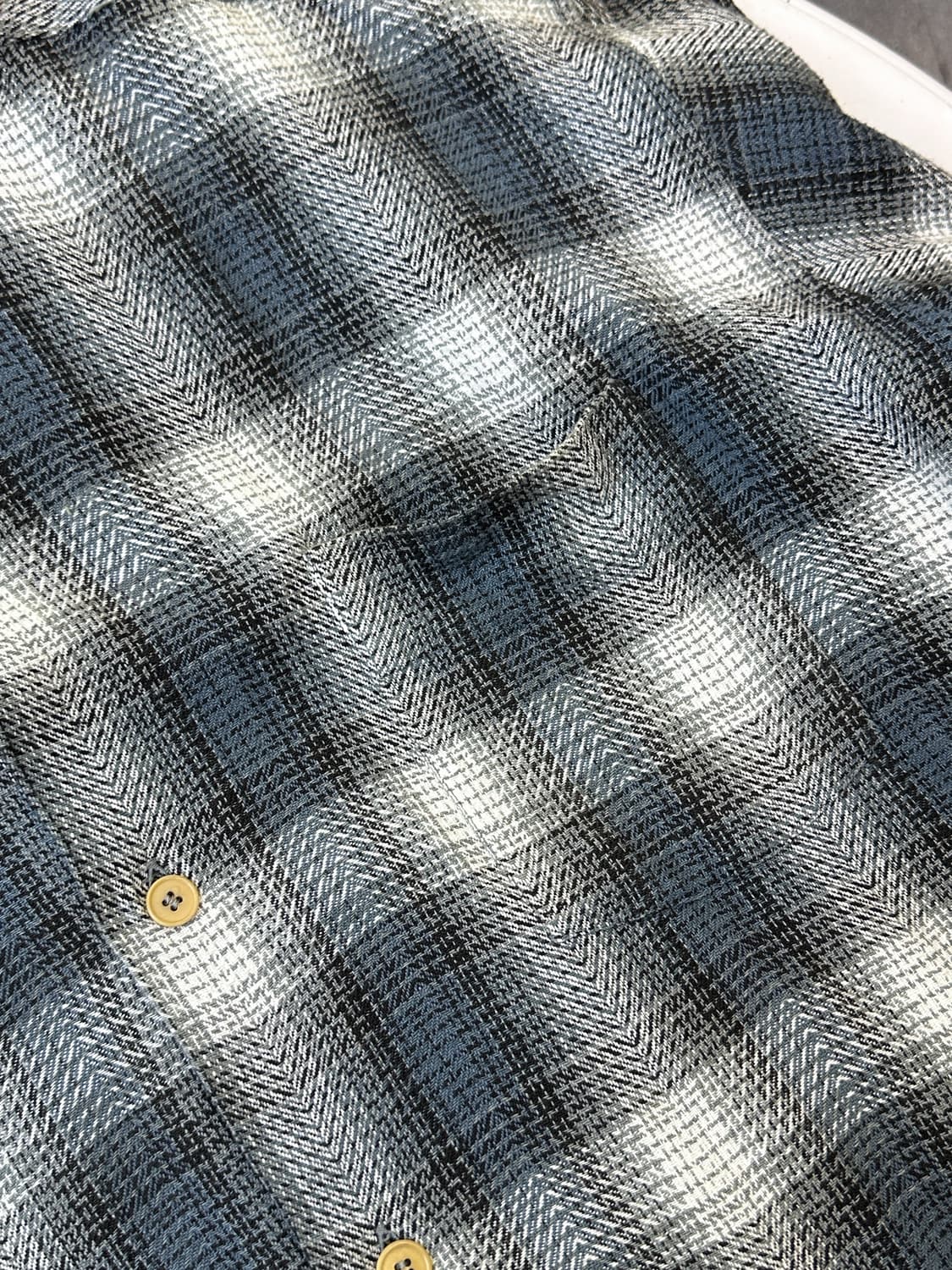 나일스 인디아 메이드 타탄 체크 후드 셔츠 상품이미지4