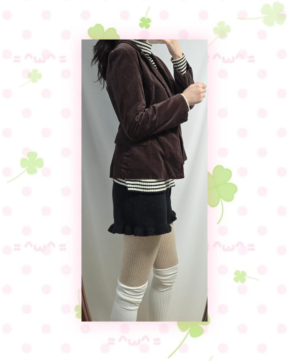 초코색 면 자켓 상품이미지3