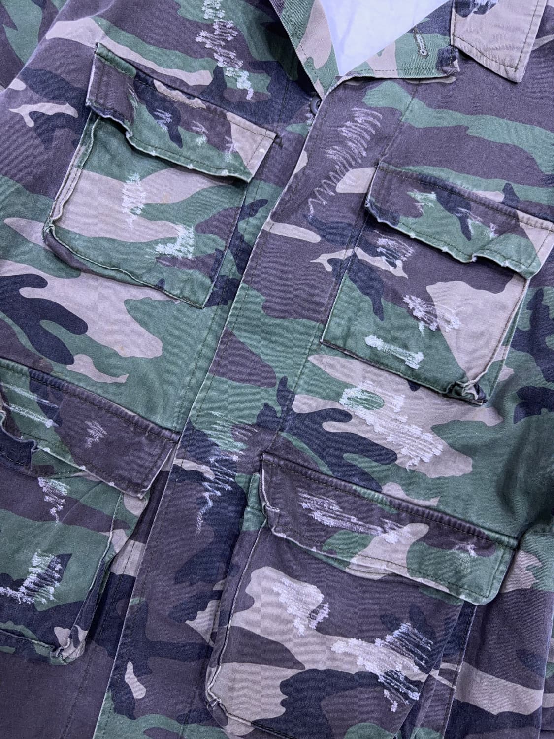 밀리터리 카모 BDU 빈티지 워크자켓 야상 M 상품이미지4