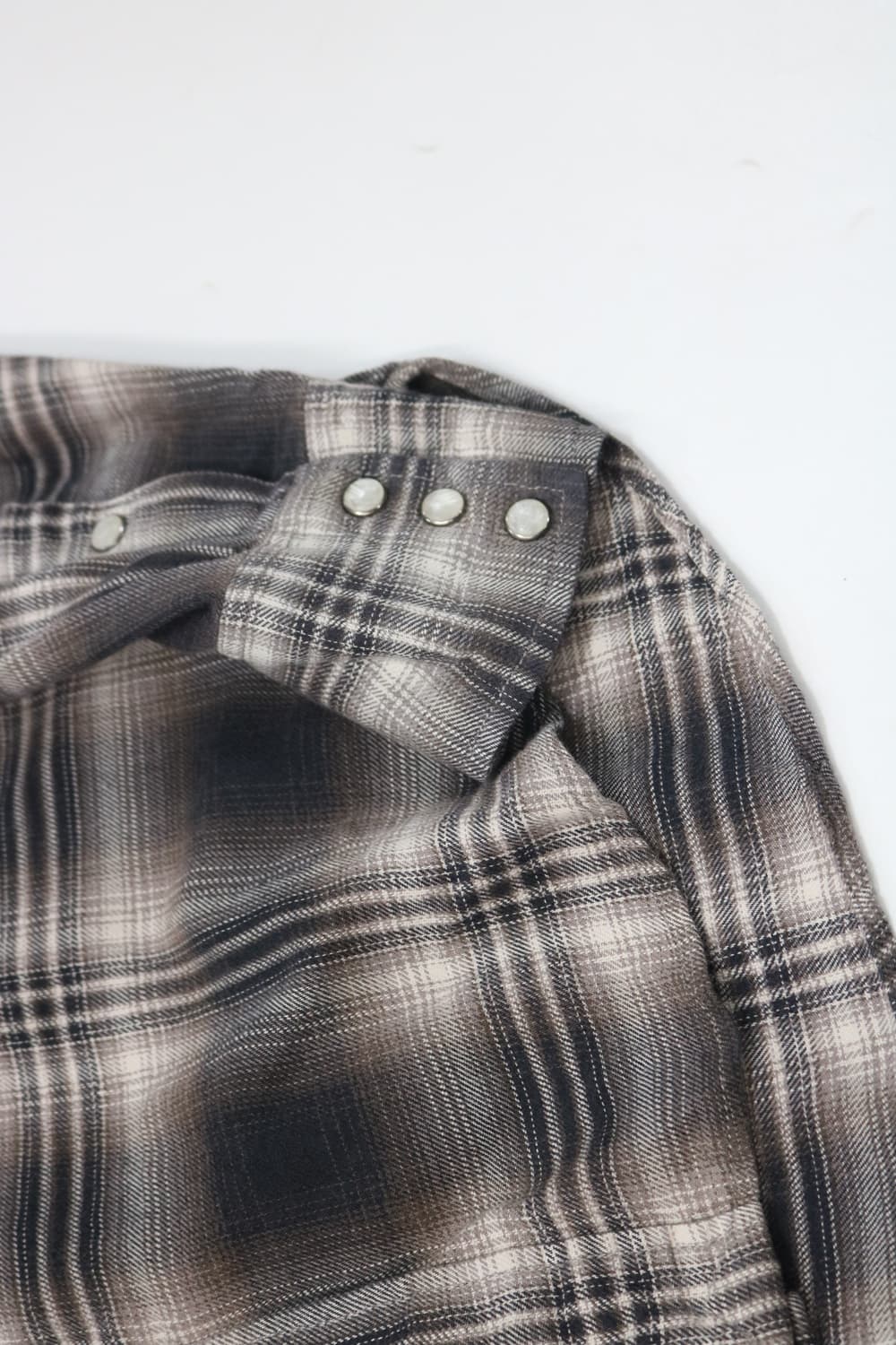 BACK NUMBER 백넘버 빈티지 웨스턴 체크 스냅 셔츠 (M) 상품이미지6