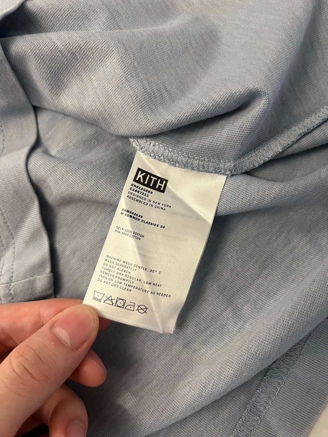 kith 키스 뉴욕 스몰 박스 로고 티셔츠 베이비 블루 M 상품이미지4