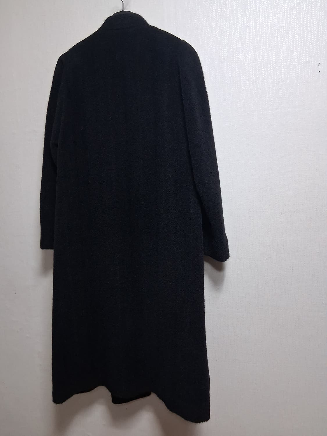 일본 Ceriaier 100% 알파카 롱코트 블랙 무지 헤링본짜임 77 상품이미지2