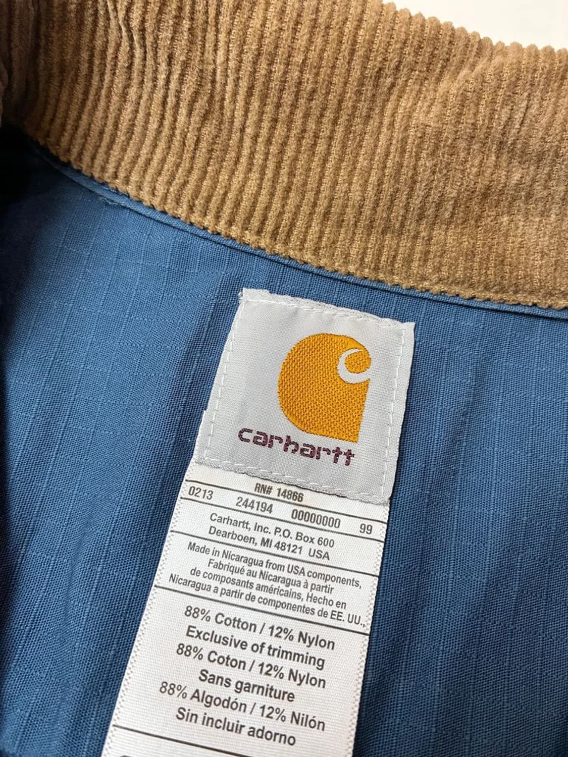 칼하트 00s 코듀로이 배색 워크 반팔 셔츠 PN5183 상품이미지7