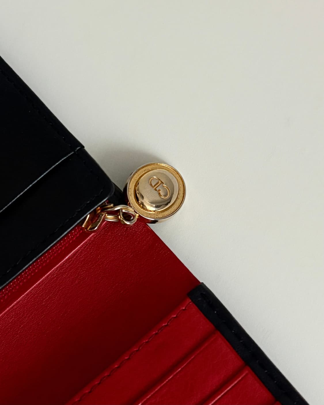 Christian Dior 디올 CD 로고 반지갑 - 다크네이비 상품이미지6