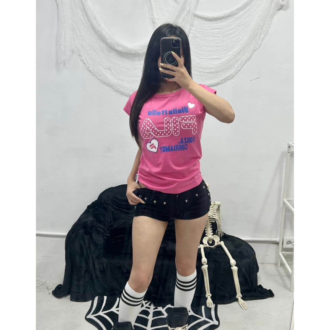 FILA PINK POLKA DOT T-SHIRT 상품이미지1