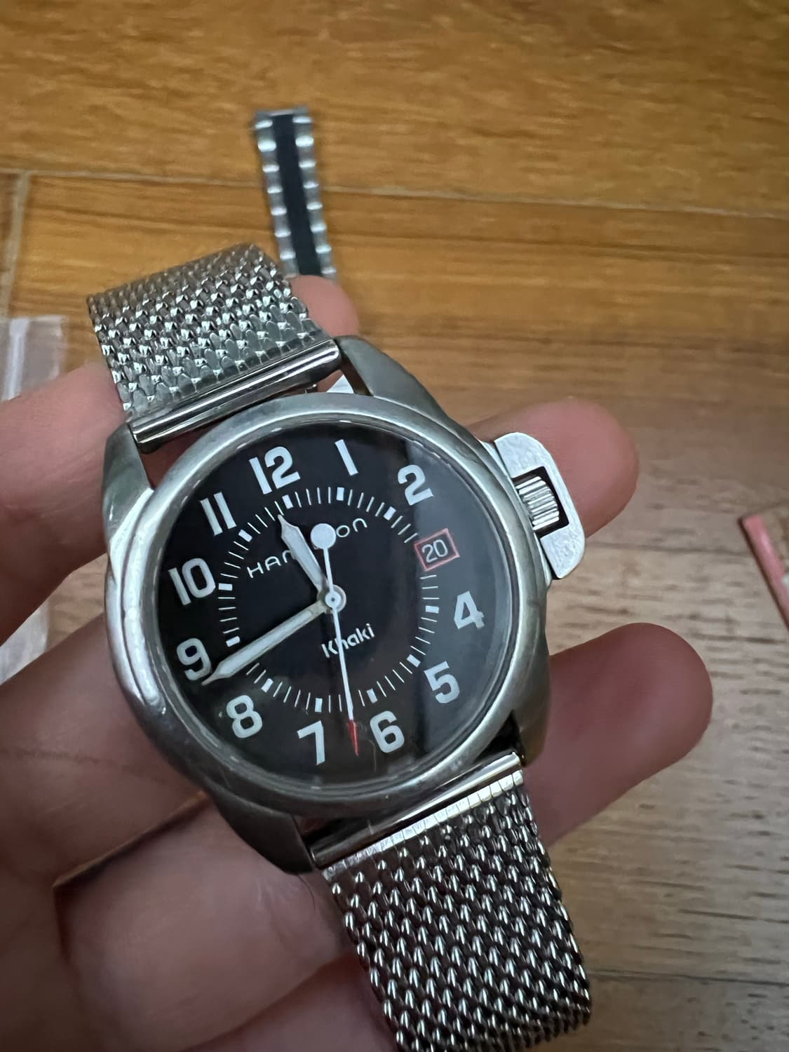 극레어 해밀턴 카키필드 빈티지 파네라이맛 검판 상품이미지5