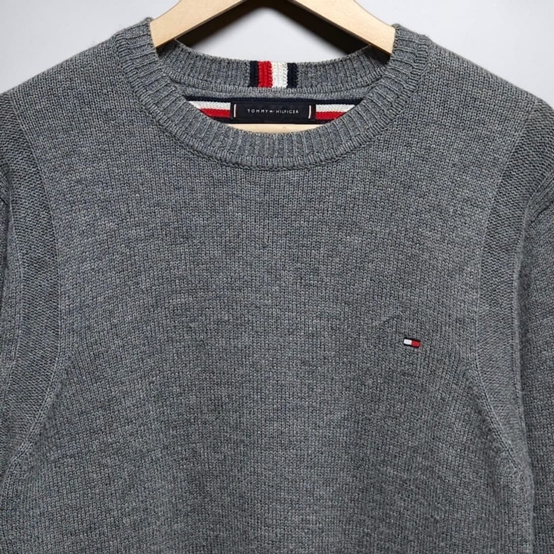 100 Tommy 타미힐피거 램스울 니트 스웨터 그레이 상품이미지2