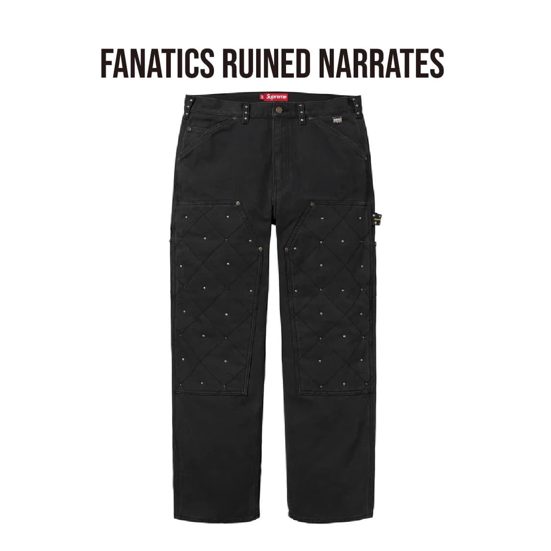 [34]슈프림 X b.b 시몬 스터드 더블니 워크 팬츠 상품이미지1