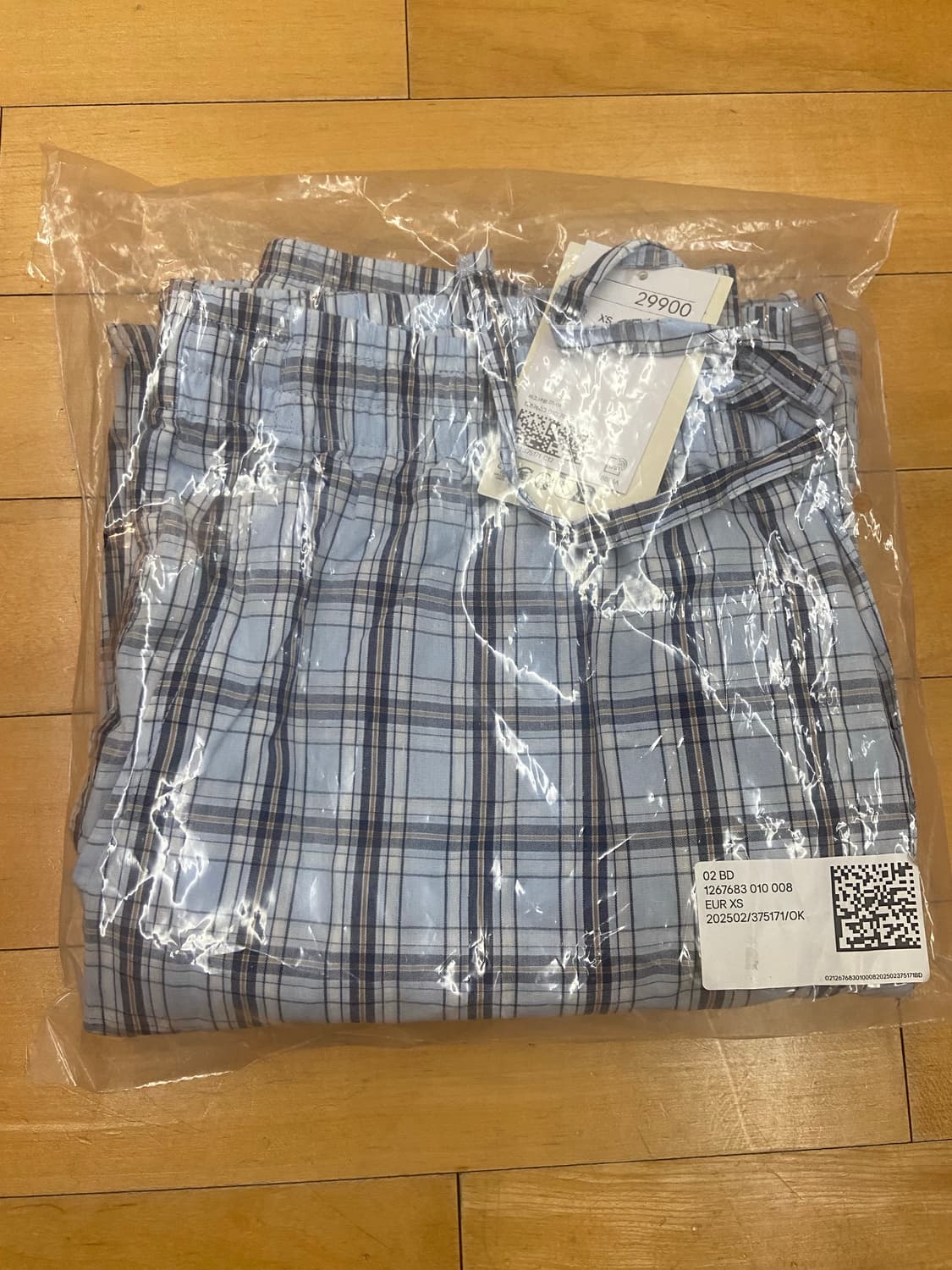 H&M 남성 포플린 파자마 팬츠 XS 상품이미지4