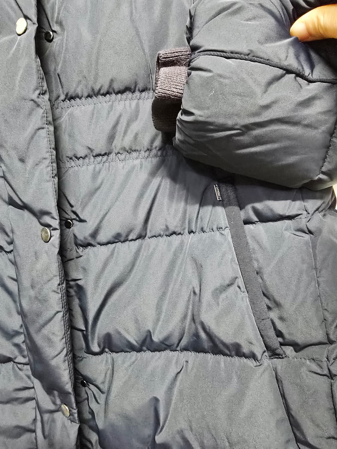 헤지스 구스다운 롱패딩 후드  95 상품이미지3