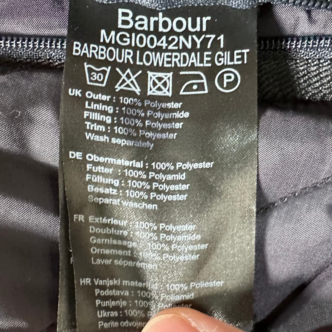 바버 다크네이비 퀼팅 베스트 상품이미지9