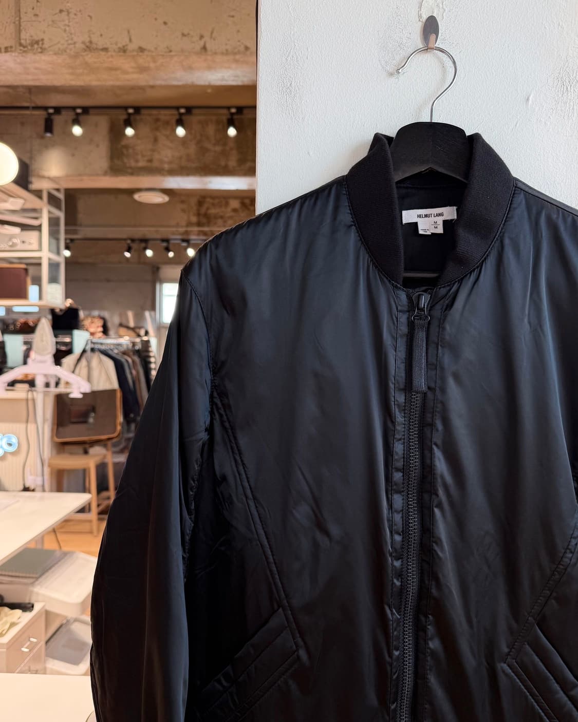 헬무트랭 블랙 나일론 봄버 자켓  상품이미지4