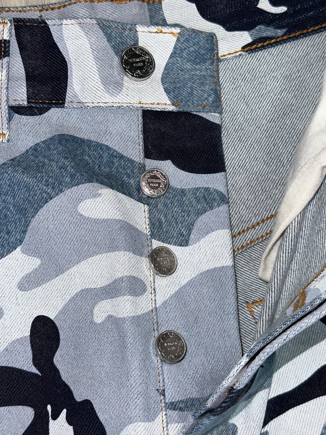 베트멍 블루 카모 오버사이즈 팬츠 허리 31 상품이미지3