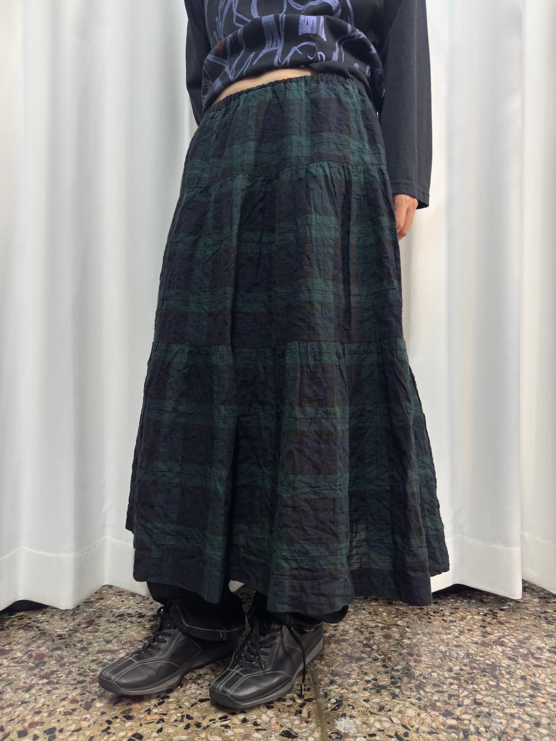 check mori long skirt 상품이미지3