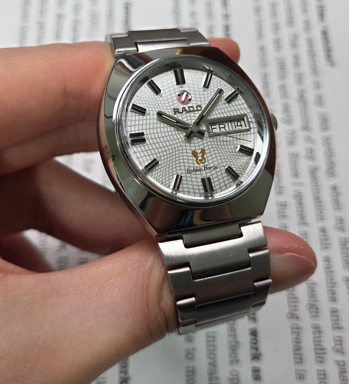 레어] 빈티지 라도 골든호스 데이데이트 희귀 거미줄판 브레이슬릿 ver. 상품이미지4