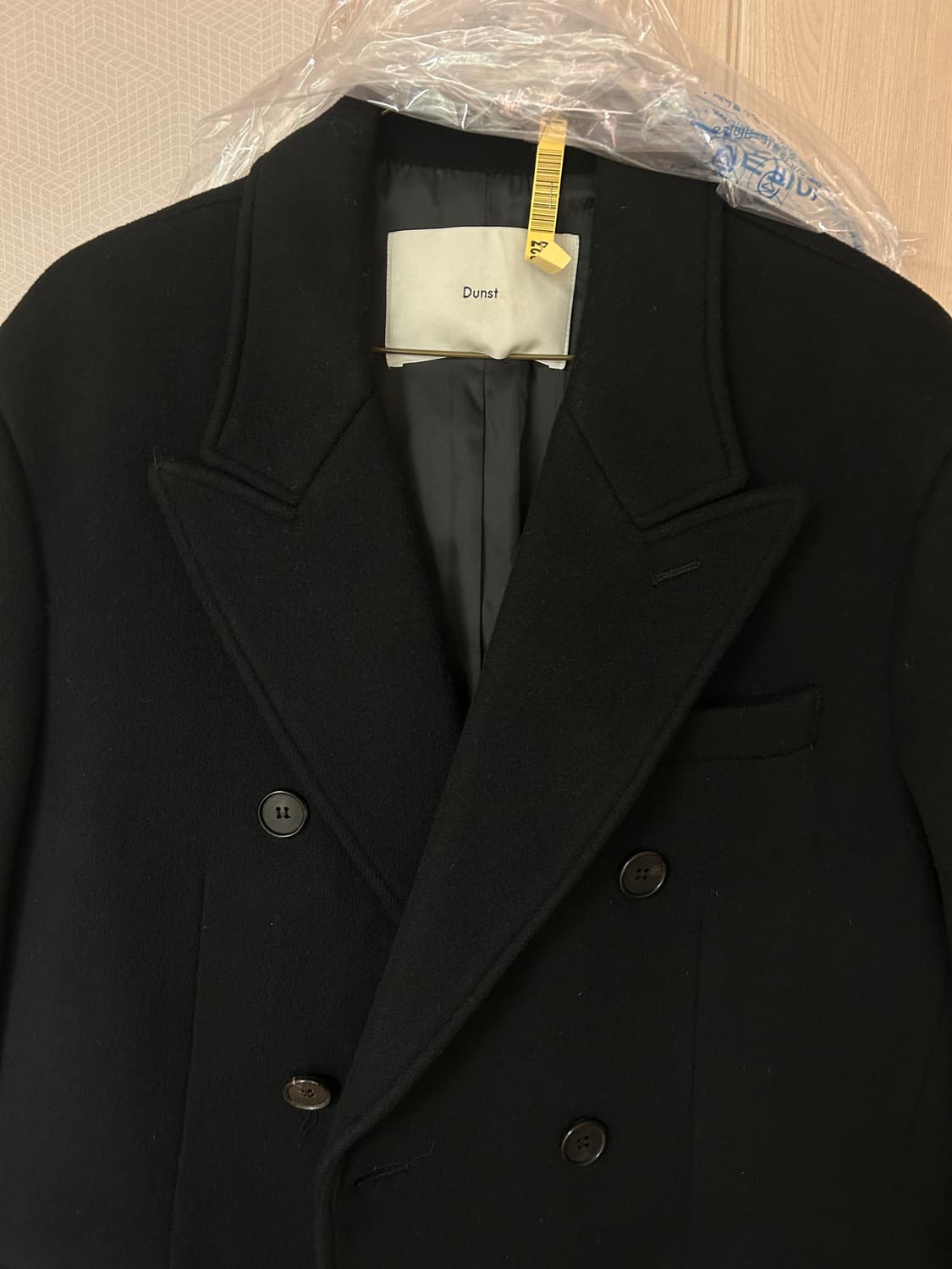 던스트 블랙 더블 코트 S 상품이미지5