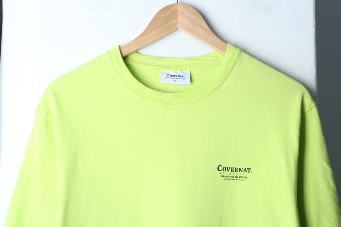 (L-XL) 커버낫 반팔 티셔츠 형광그린 백로고 올드스쿨-7B5E 상품이미지3