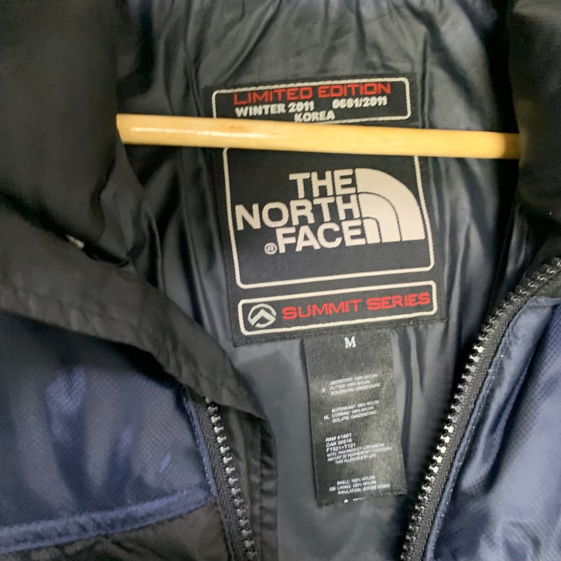 노스페이스 블랙/네이비 빈티지 투톤 눕시 패딩 남성 M 남녀공용 상품이미지9