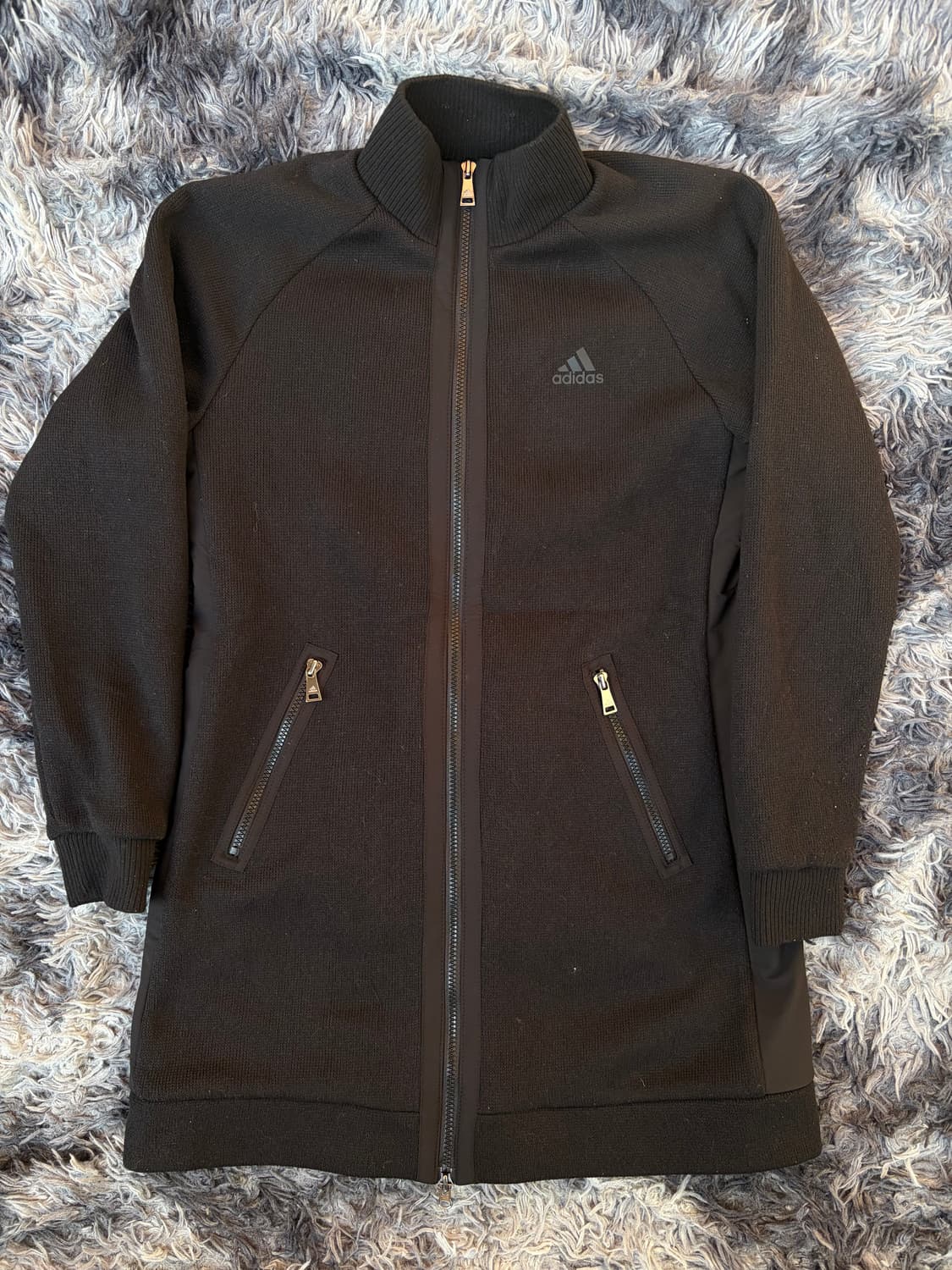 남녀공용 아디다스 블랙 집업 롱 가디건 상품이미지1