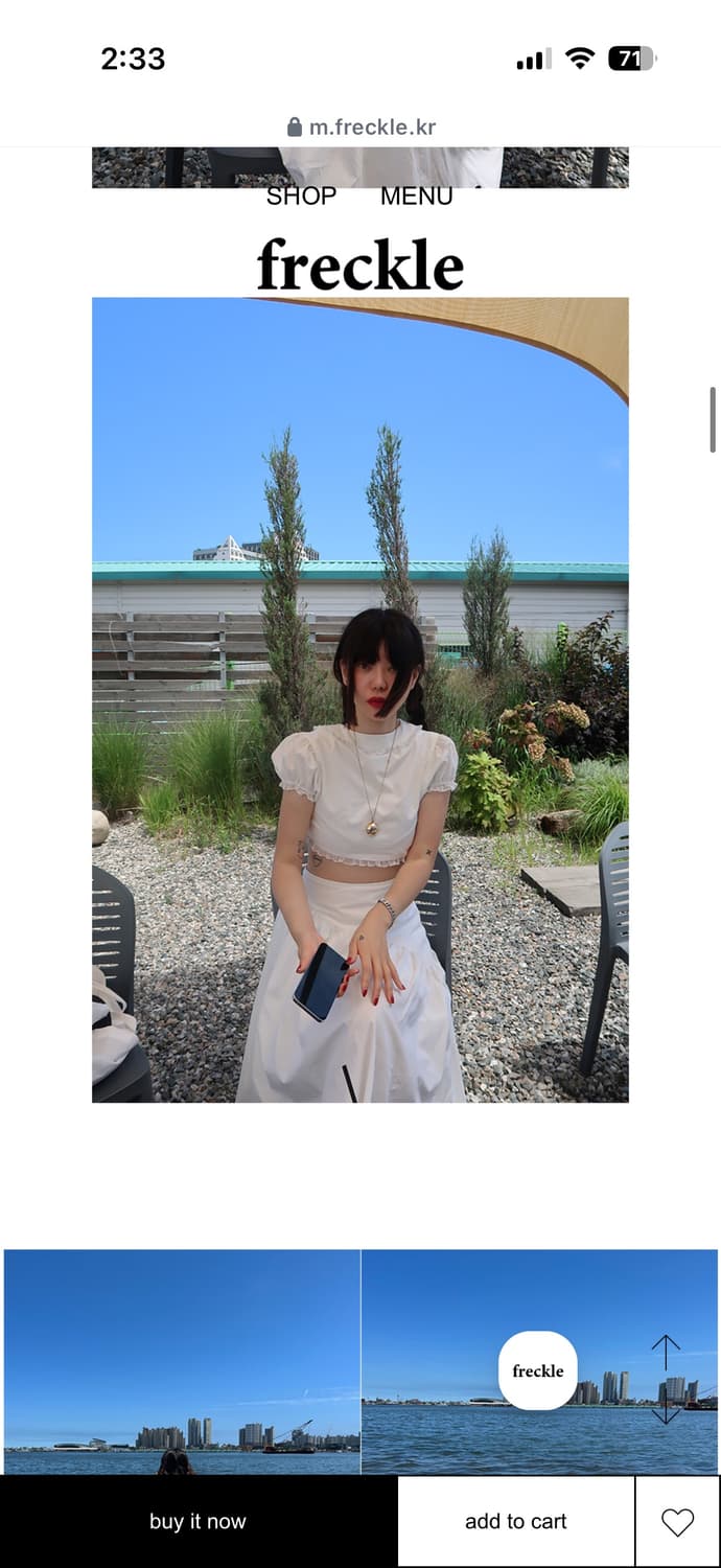 프레클 레이스 크롭 블라우스 상품이미지2