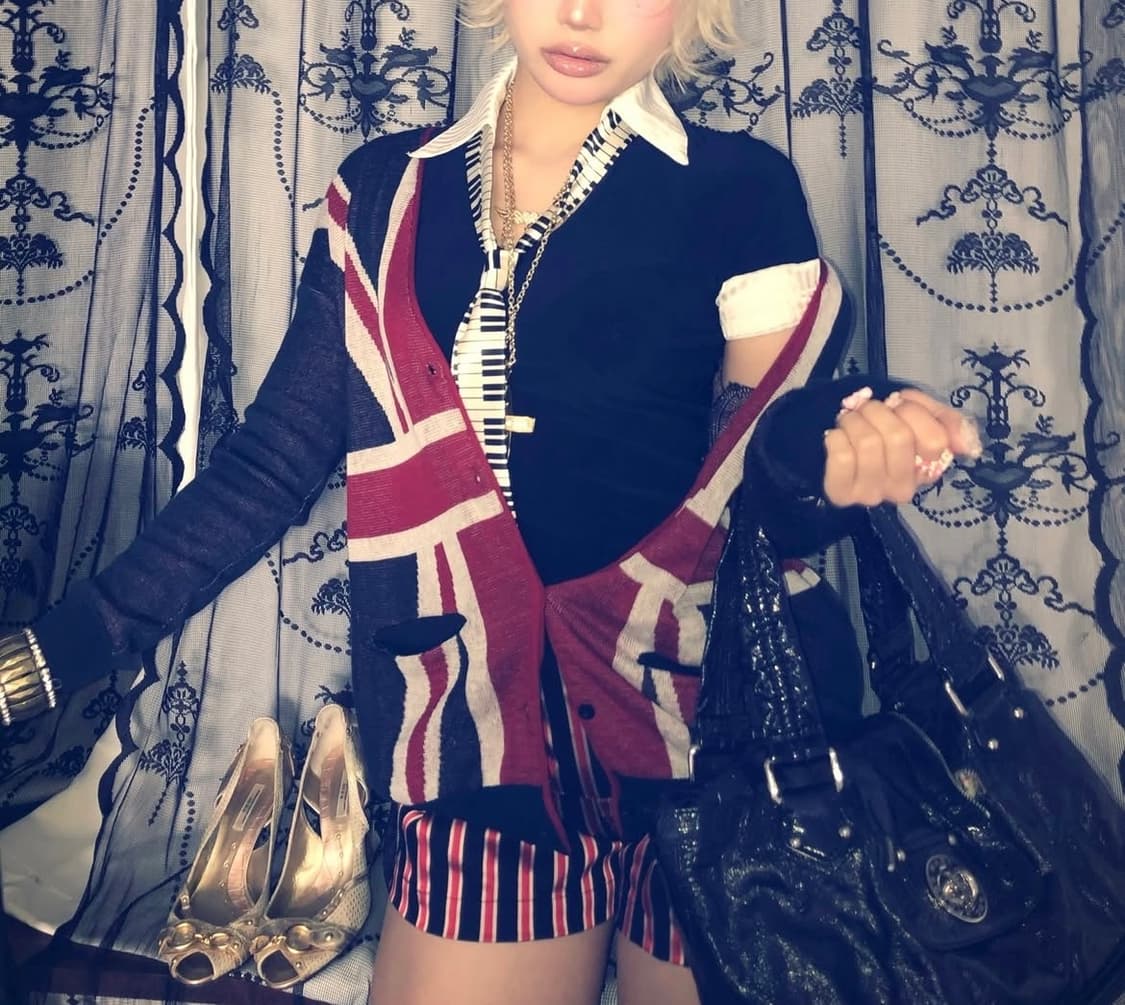 일본 빈티지 갸루 로우 치마바지 상품이미지2