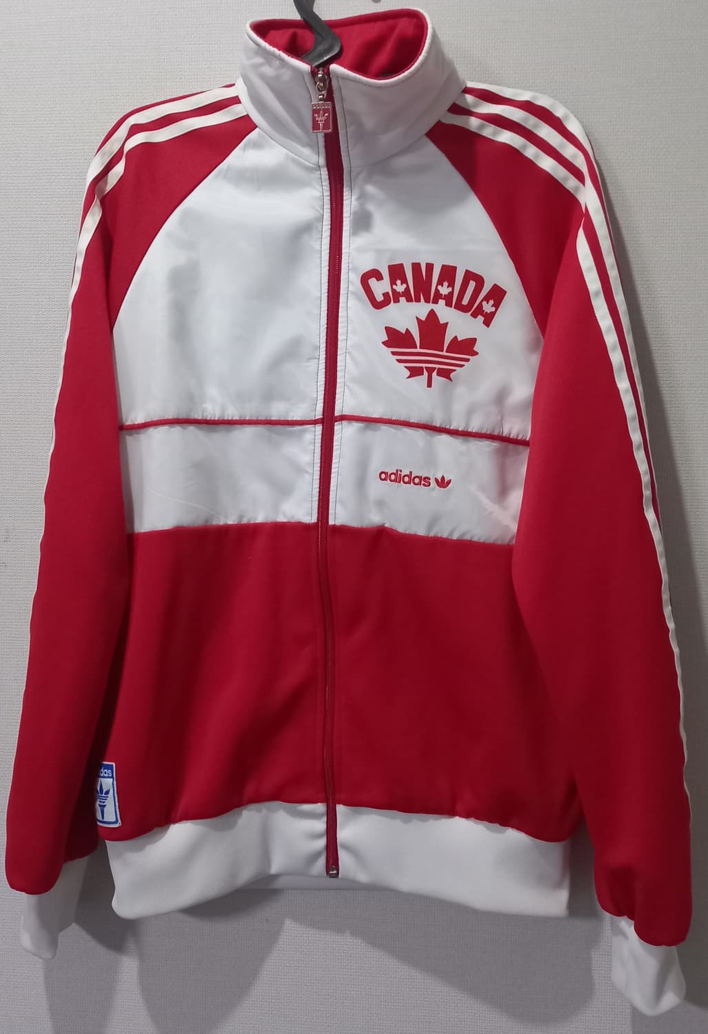 아디다스 캐나다 흰빨 트랙탑 저지 져지집업 95/M 상품이미지1