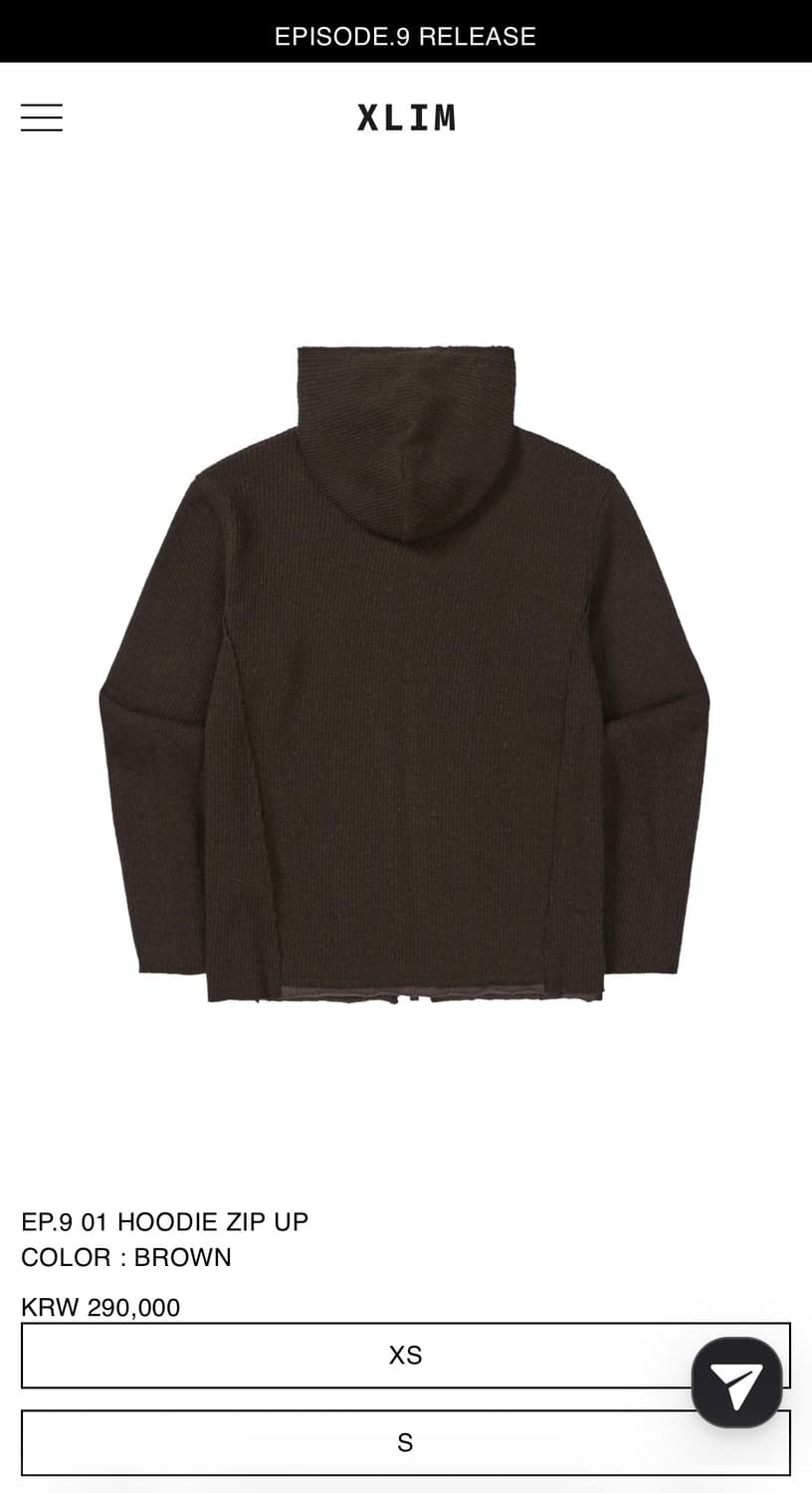 XLIM EP.9 HOODIE ZIP UP 후드집업 브라운 [L] 상품이미지3