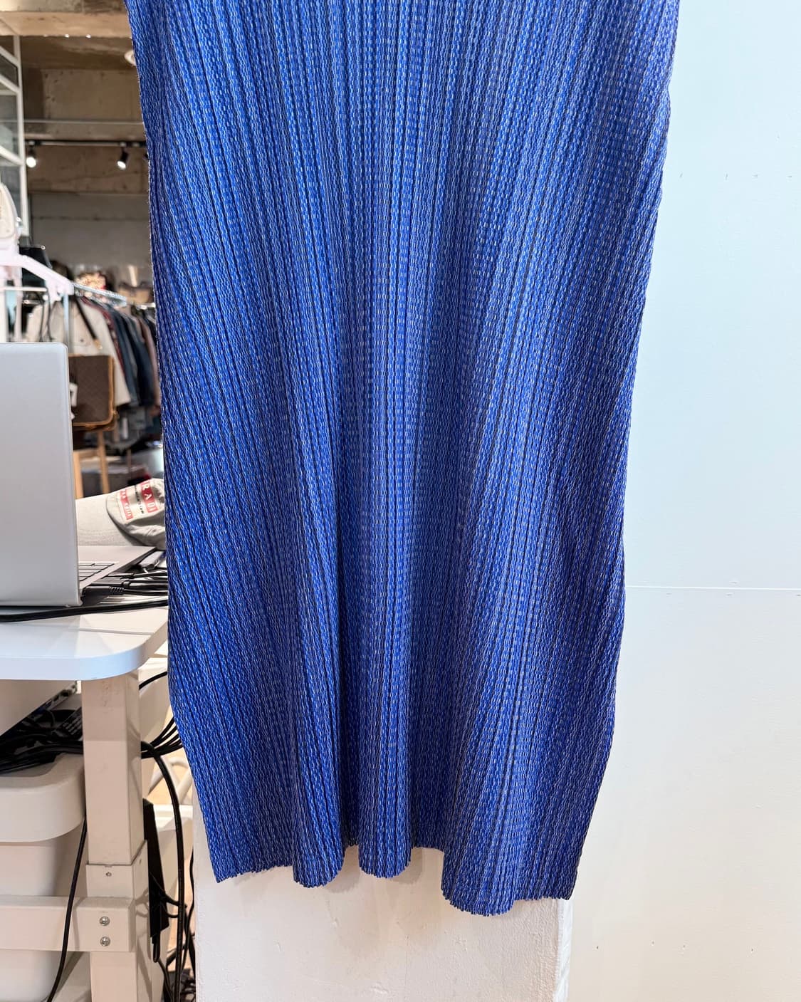 플리츠 플리즈 블루 링컬 슬리브리스 원피스 상품이미지7