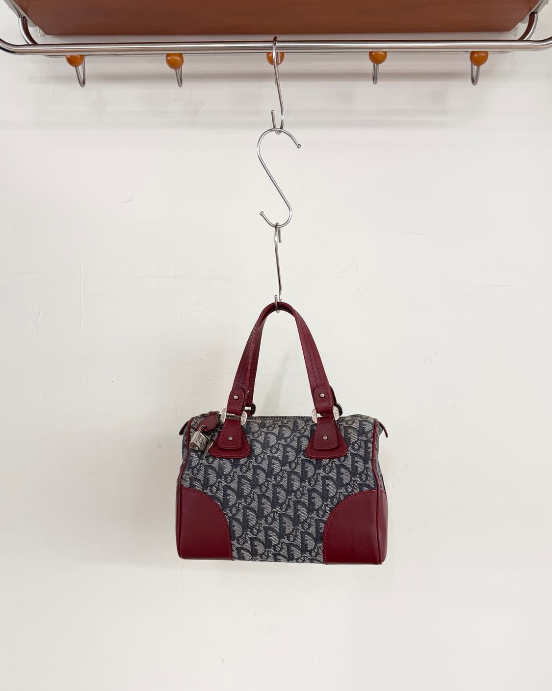 크리스찬 디올 레드 트림 트로터 보스턴 백 상품이미지2