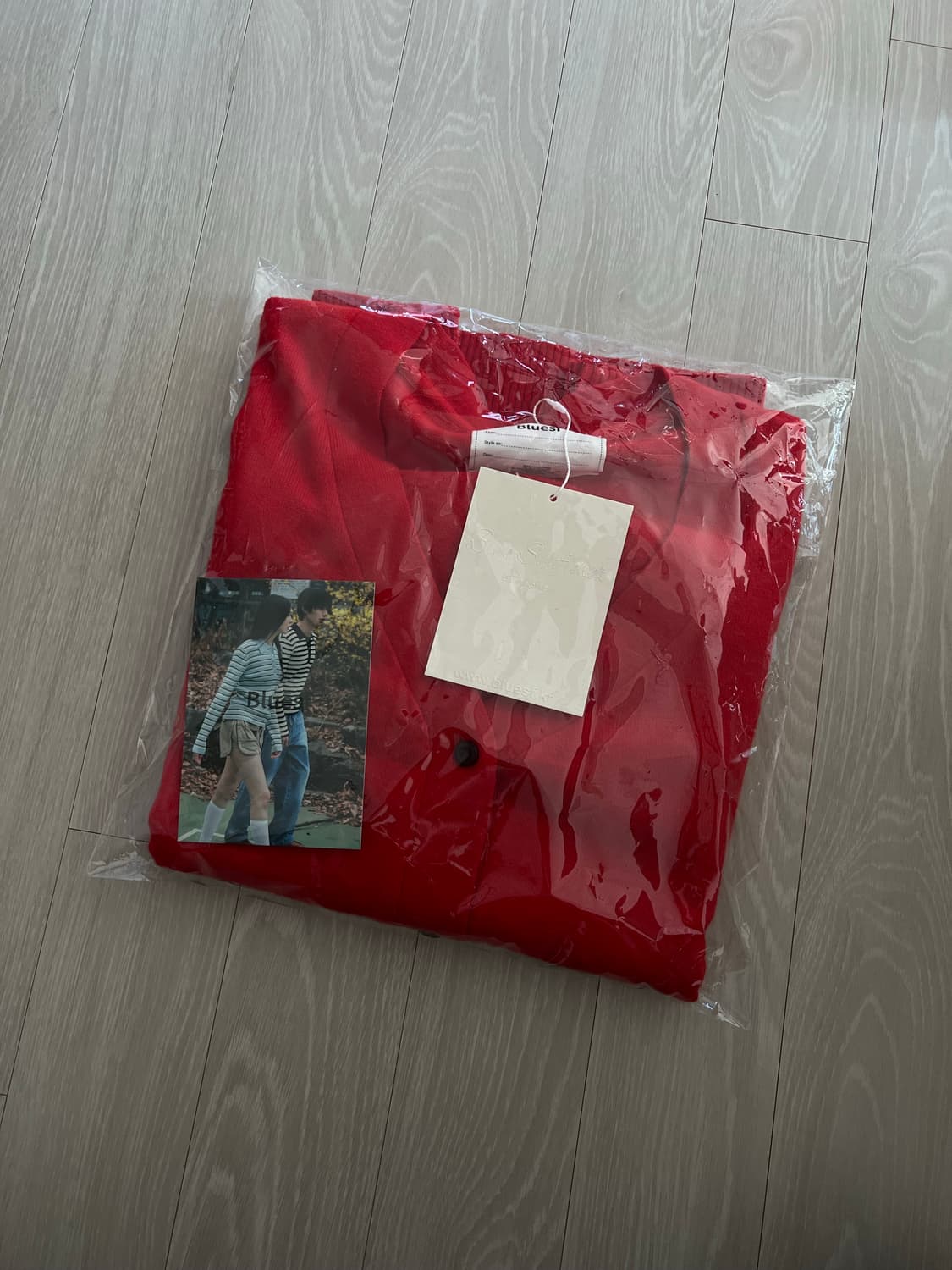 블루썬플라워 블룸 램스 울 레드 가디건 [새상품] L사이즈 상품이미지6