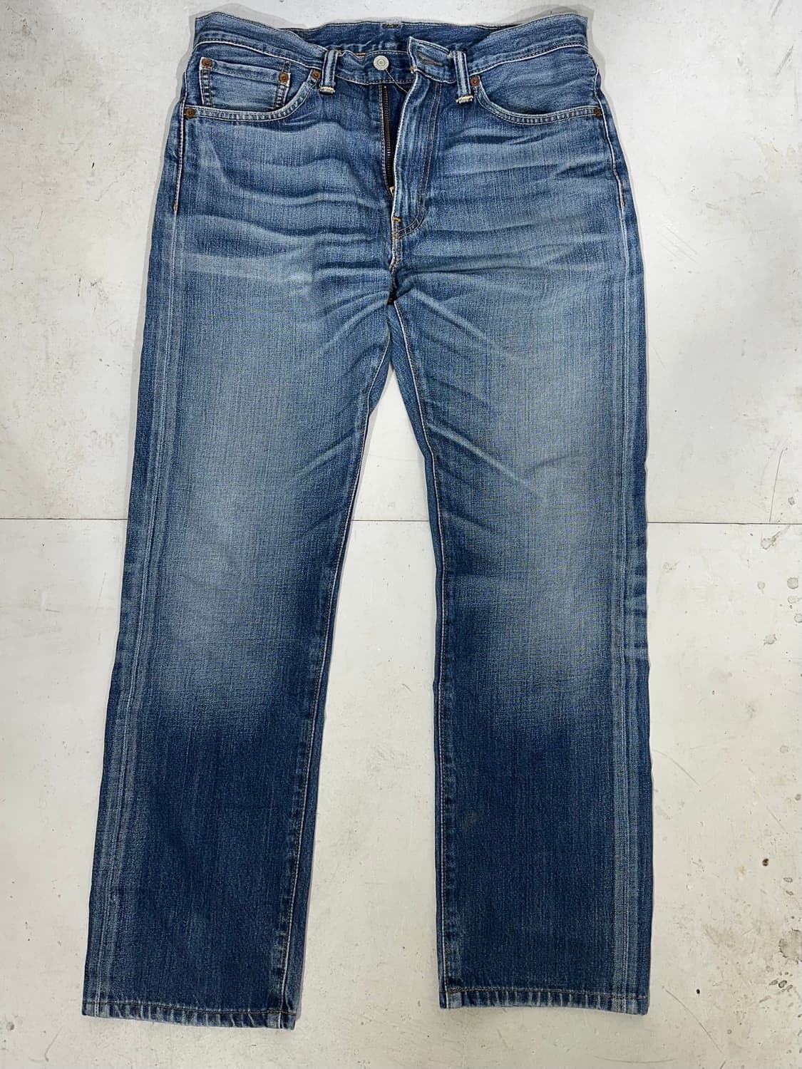 리바이스 중청 워싱 와이드 데님 팬츠 32 상품이미지4