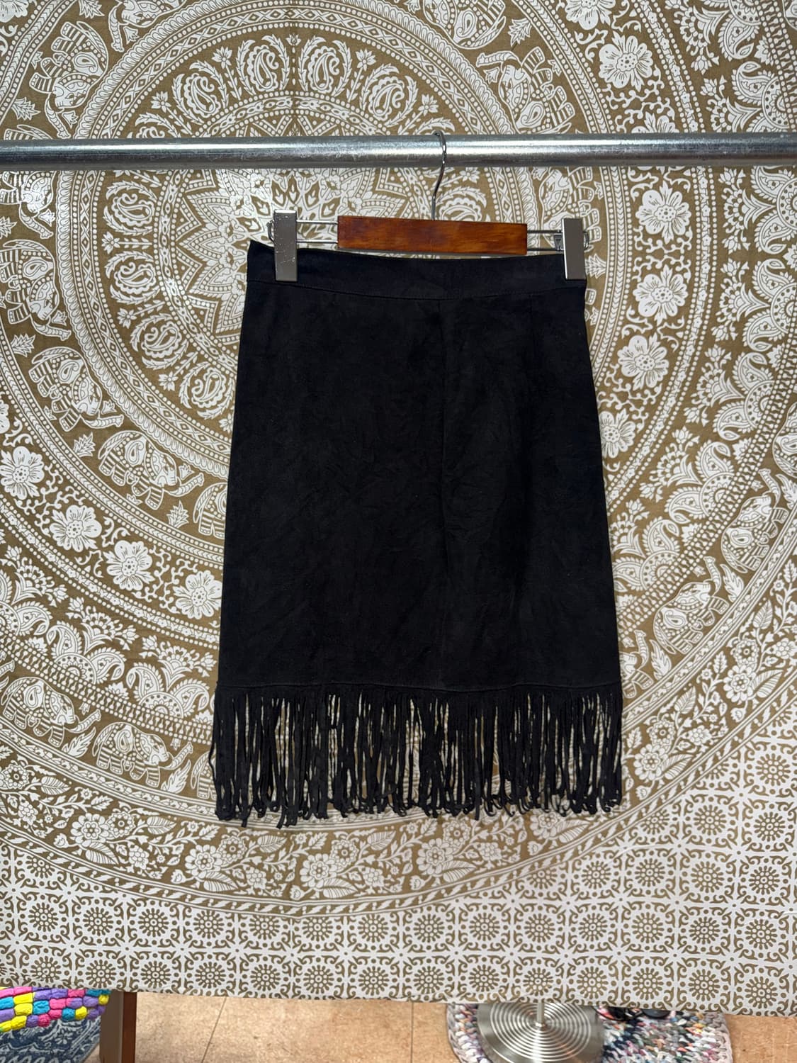 빈티지 스웨이드 보헤미안 미디스커트  상품이미지3