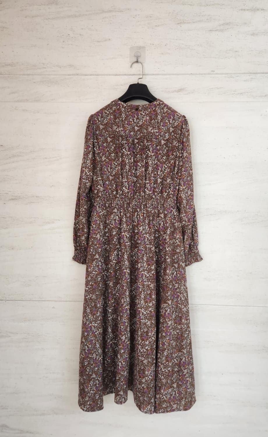 써스데이아일랜드 허리스모킹밴드 핏앤플레어 롱원피스 M사이즈 상품이미지5