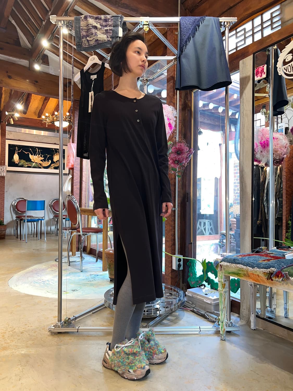 Studio Nicholson basic navy jersey dress 상품이미지1