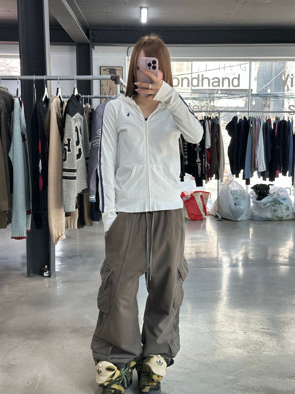 폴로랄프로렌 포니 넘버링 트랙 후드집업 상품이미지3