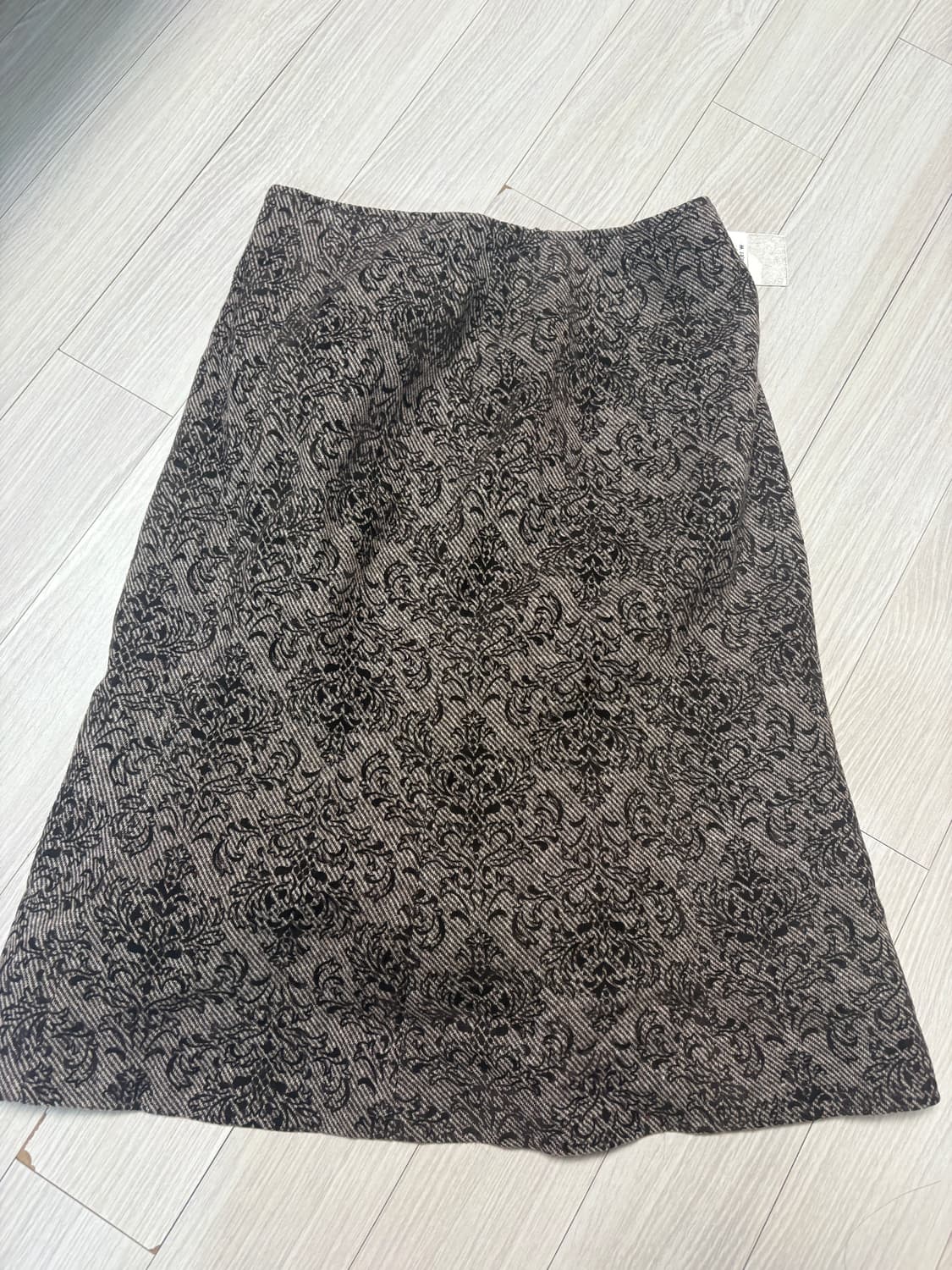 Vintage 브라운 미디 기장 스커트 상품이미지1