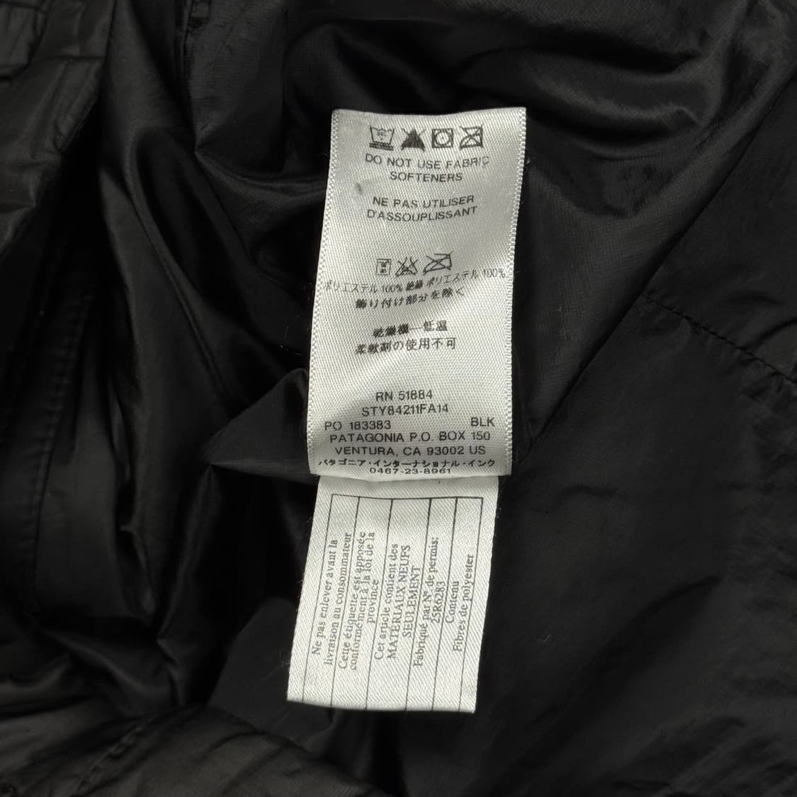 (S) 파타고니아 나노퍼프 프리마로프트 패디드 재킷 블랙 상품이미지6