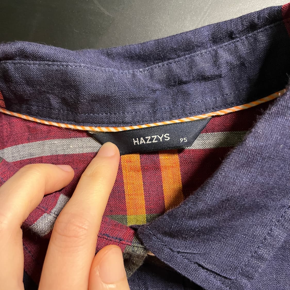 헤지스 린넨 체크셔츠 상품이미지5