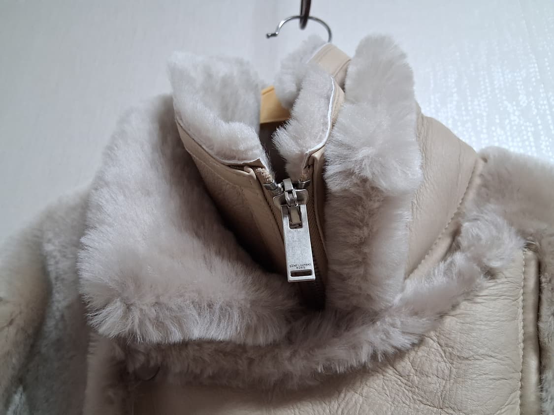 리얼 양털 무스탕 베이지 남성오버핏 100 까지 여성오버핏  상품이미지5