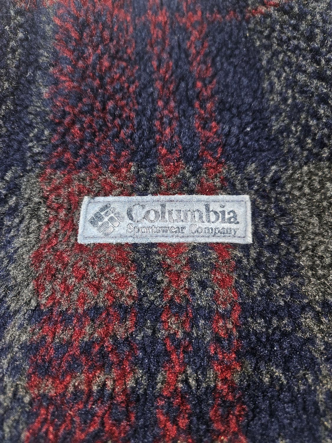 90s 콜롬비아 컬럼비아 체크패턴 쉐르파플리스 후리스자켓 빈티지 일본L 상품이미지4