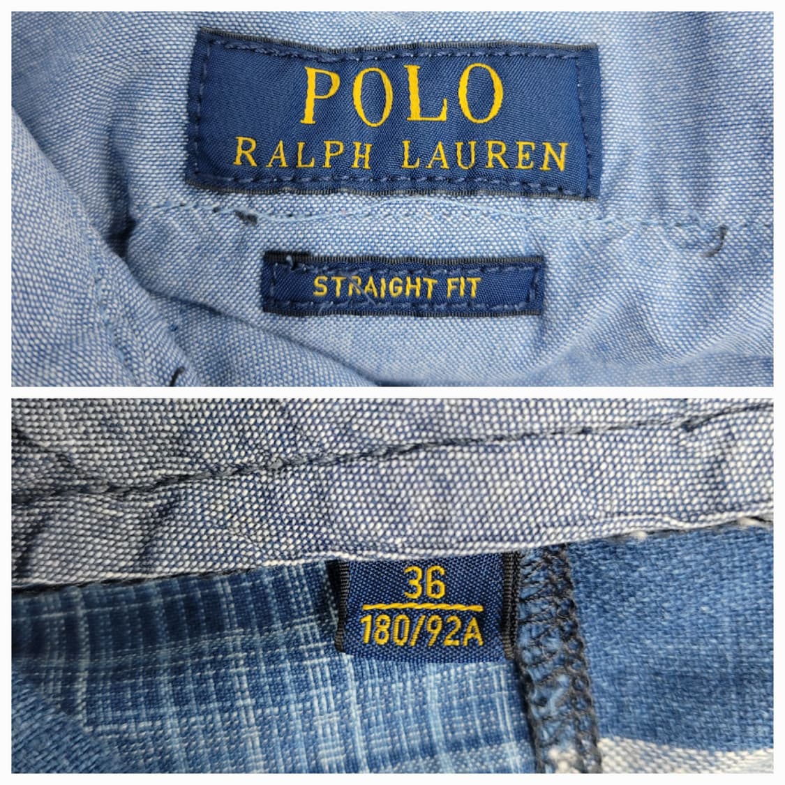 POLO 폴로 랄프로렌 린넨 코튼 패치워크 쇼츠 반바지 / 남  36 
 상품이미지8