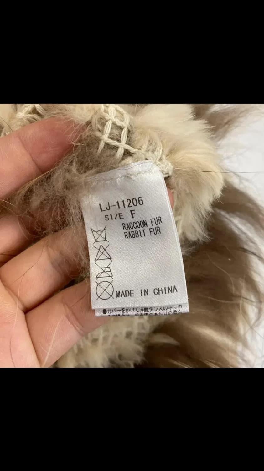 빈티지 ROSE BUD 라쿤 래빗 퍼 케이프 상품이미지9