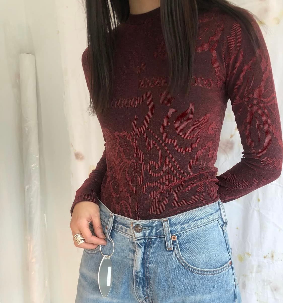 Teak red top 상품이미지1