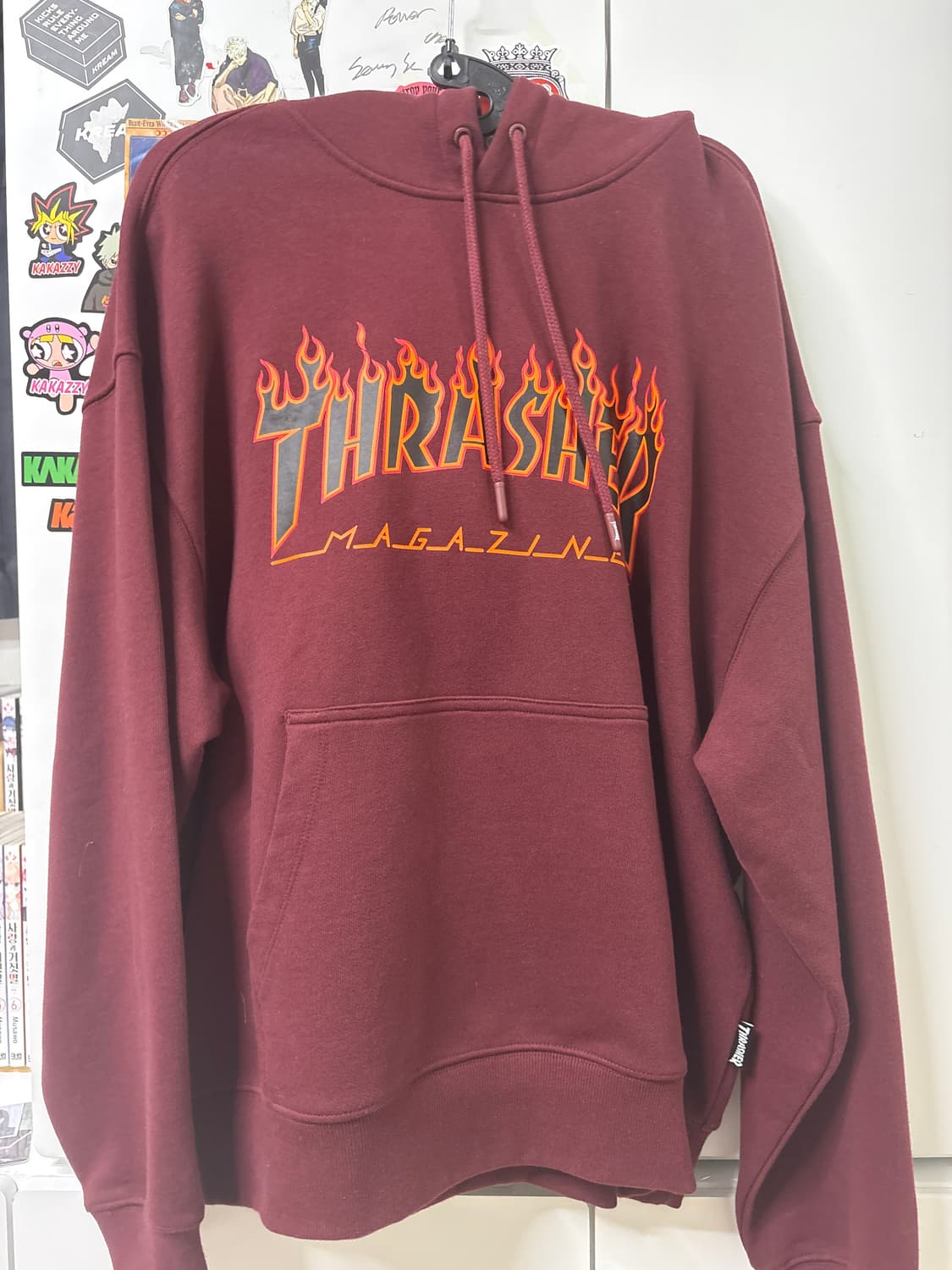 트래셔 버건디 후드티 상품이미지1