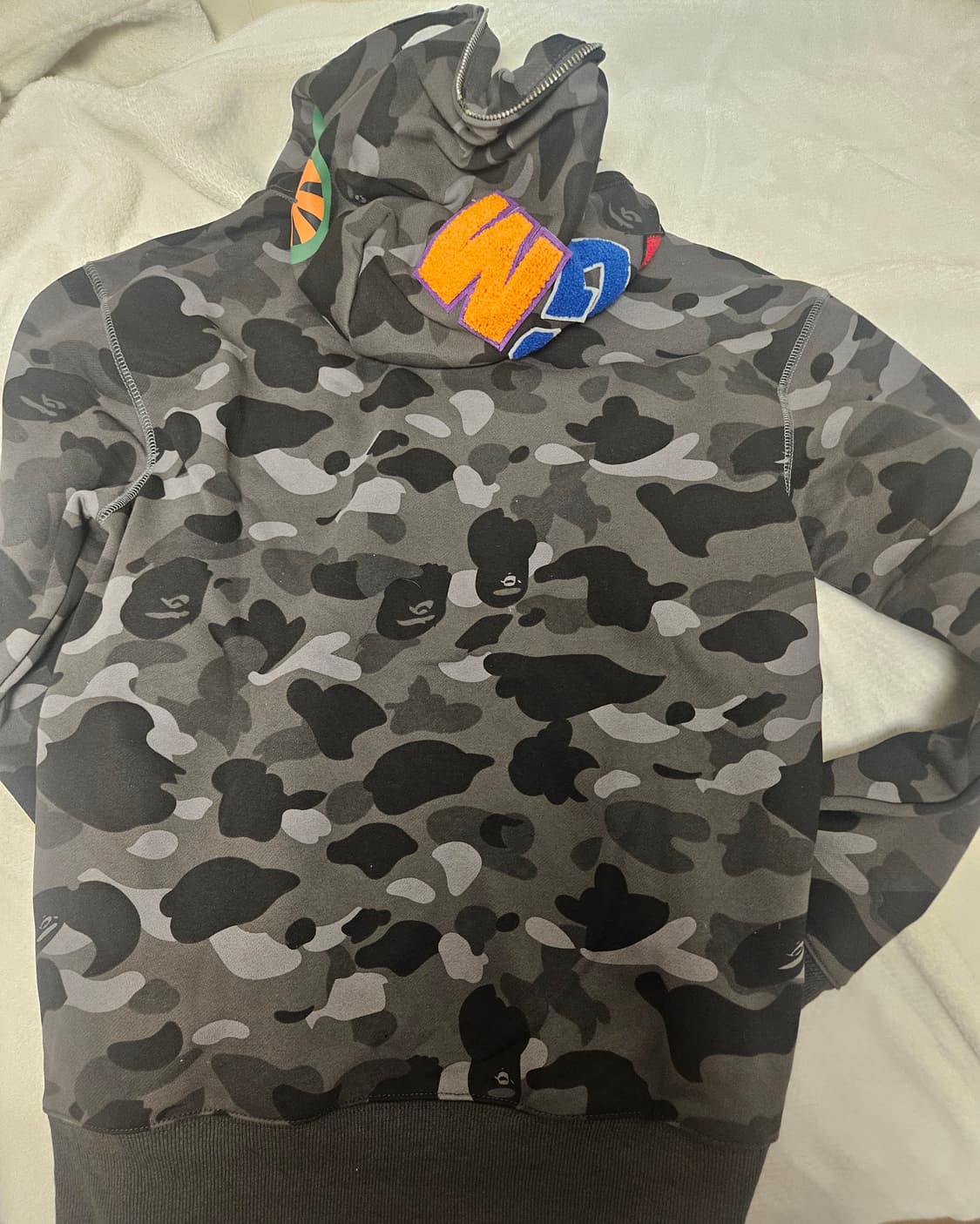 Grey bape hood zip up 상품이미지2