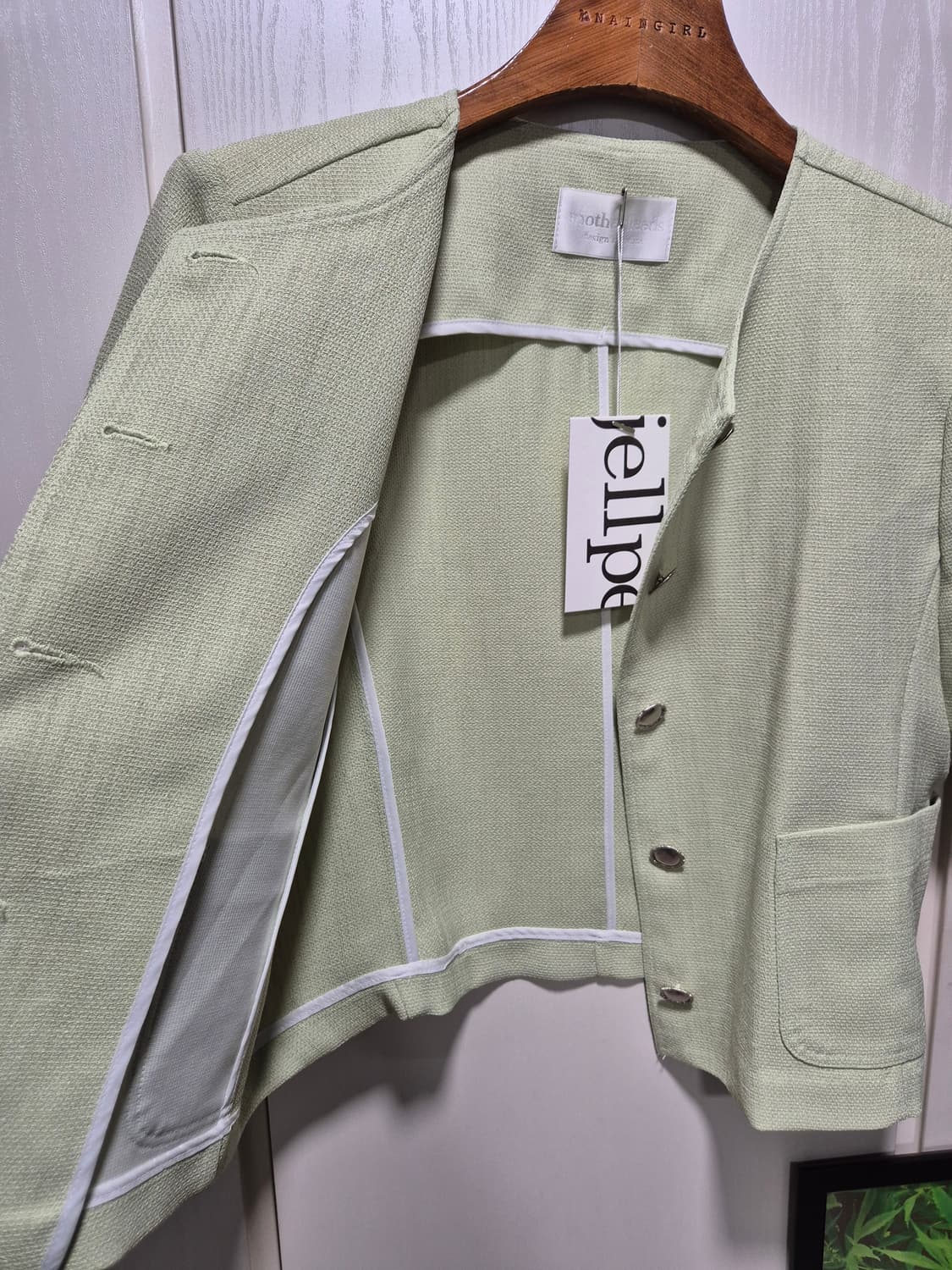 (세일)(새상품)jellpe 반팔 자켓 메로나색상 상품이미지6