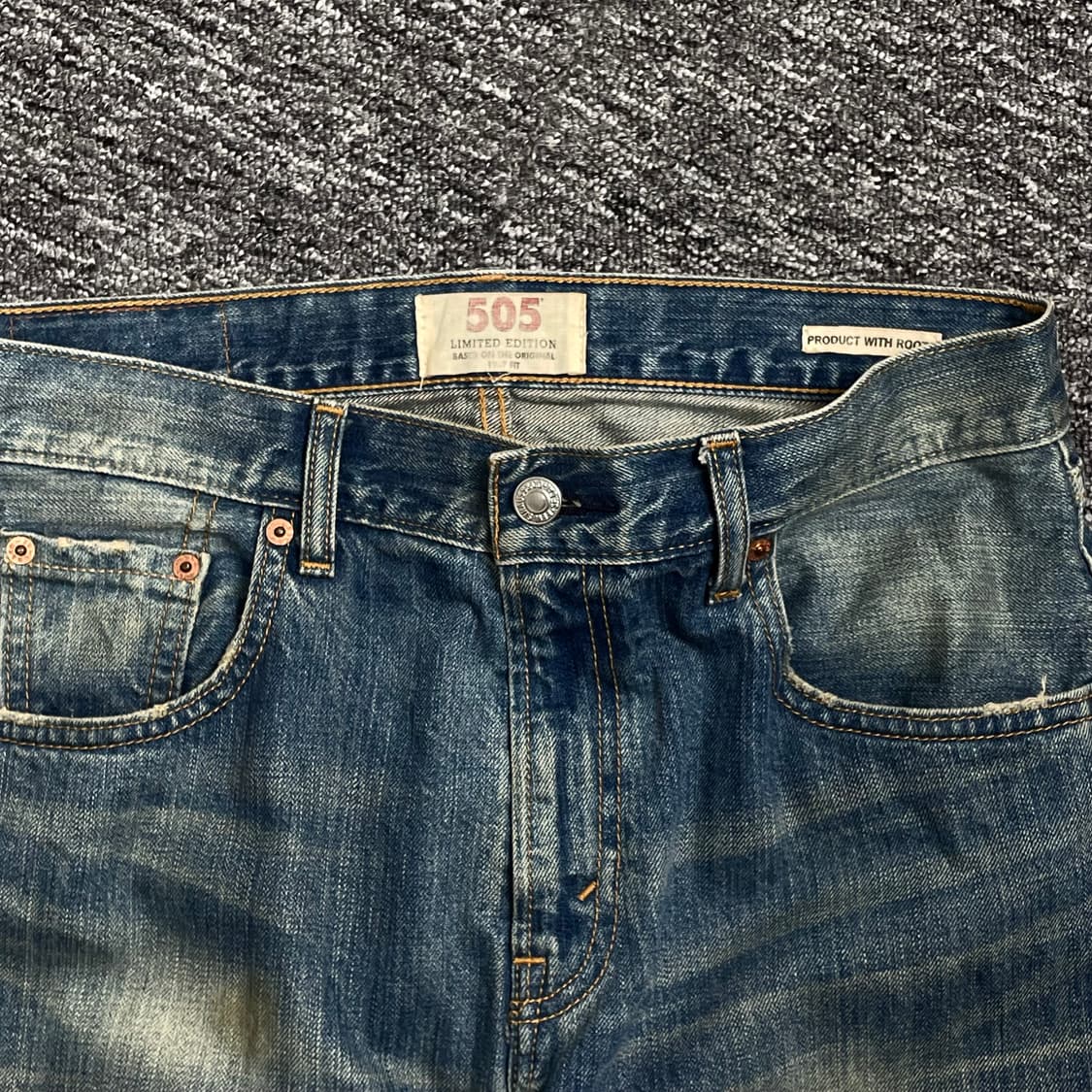 리바이스 505 빈티지 워싱 데님 팬츠 y 1507 상품이미지4