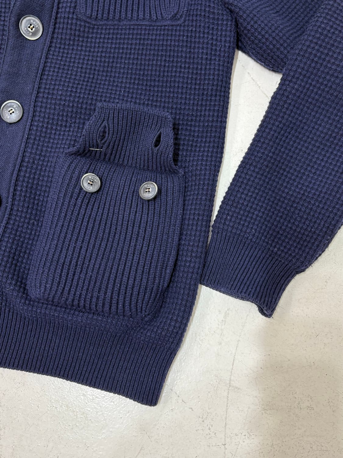 Bark Blue Wool Knit Jacket. 상품이미지5