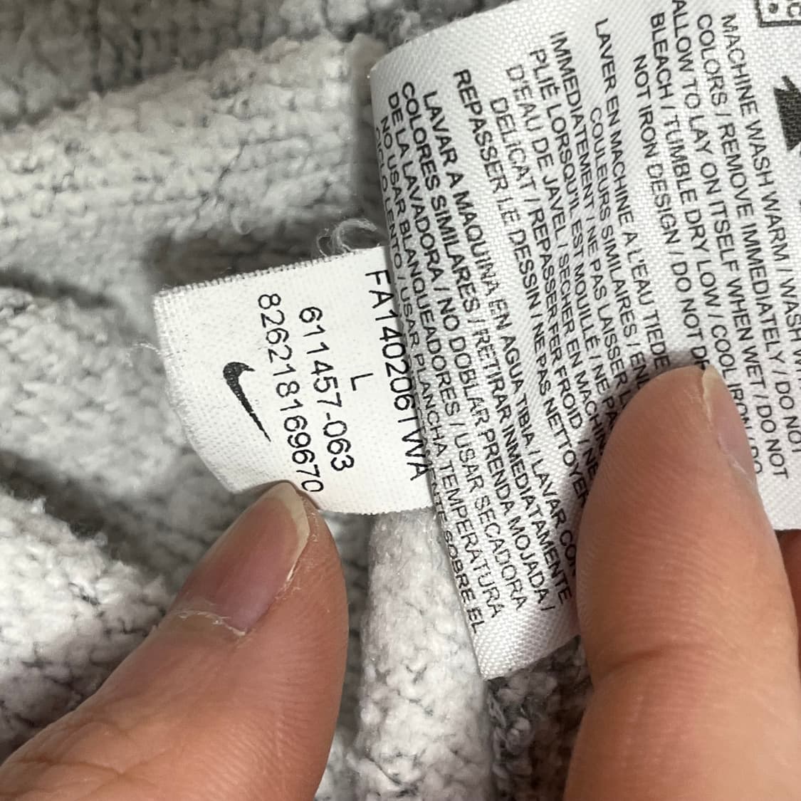 나이키 스우시 그레이 후드티셔츠 남성L 상품이미지5