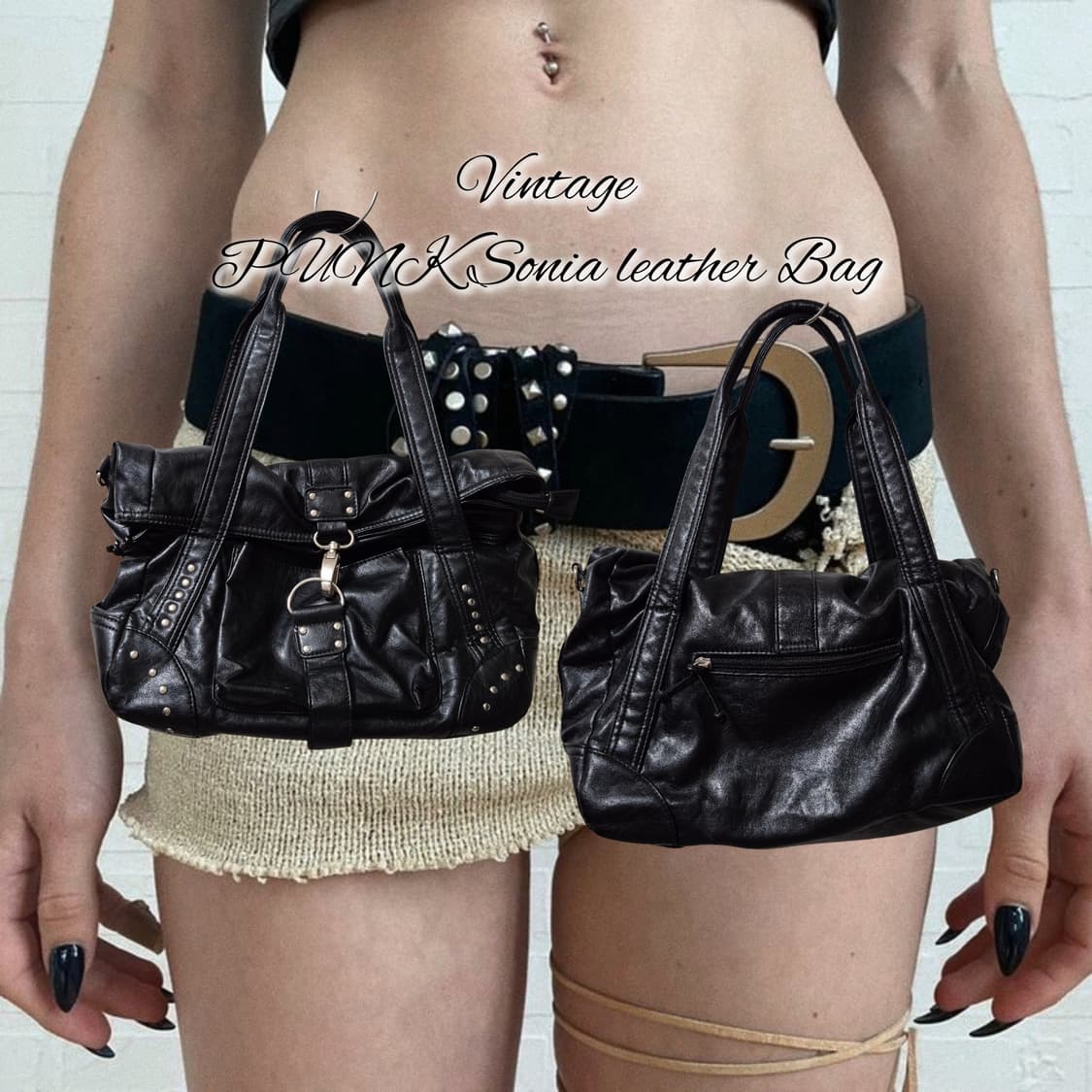 Vintage PUNK Sonia leather Bag 상품이미지1